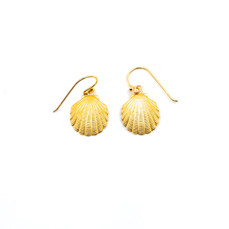 Ohrringe "Guscio" aus 925 Sterling Silber, goldplattiert