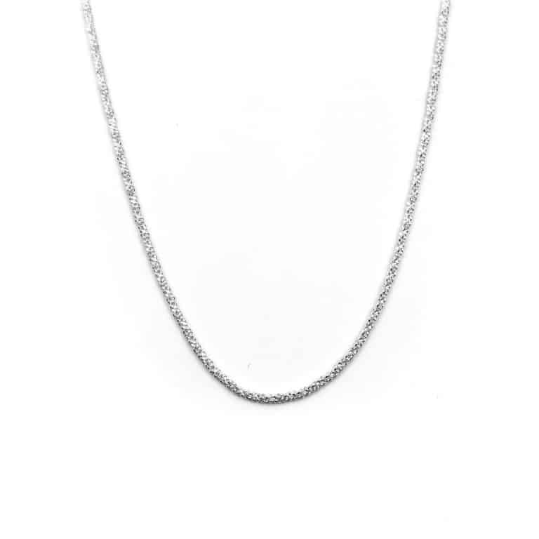Basickette „Twisted“ diamantiert aus 925er Sterling Silber