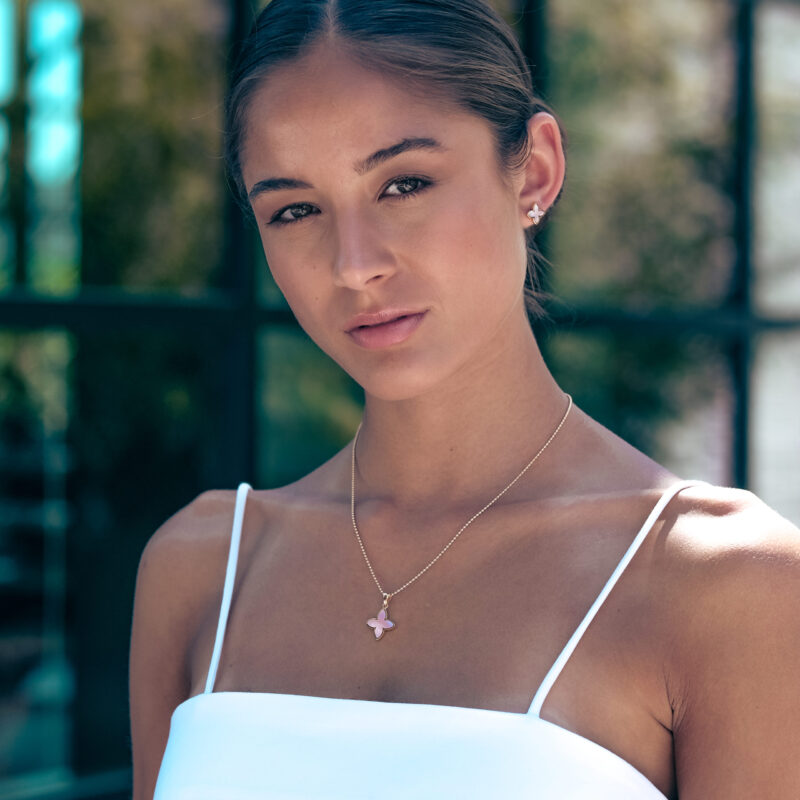 Alternative view of Ohrringe Ohrstecker Coslada rosa Perlmutt 925 goldplattiert