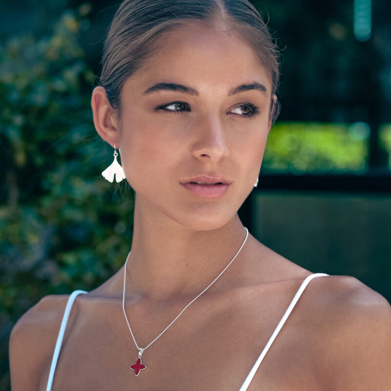 Alternative view of Kette "Coslada" aus 925 Sterling Silber mit Coral