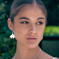 Alternative view of Ohrringe Ohrhänger Ginkgo Ginco 925 Sterling Silber