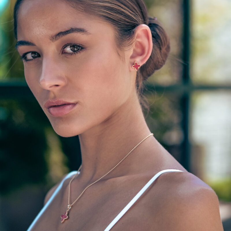 Alternative view of Ohrringe Ohrstecker Coslada Coral 925 goldplattiert