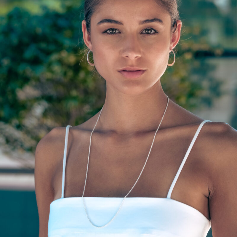 Alternative view of Basickette „Twisted“ diamantiert aus 925er Sterling Silber