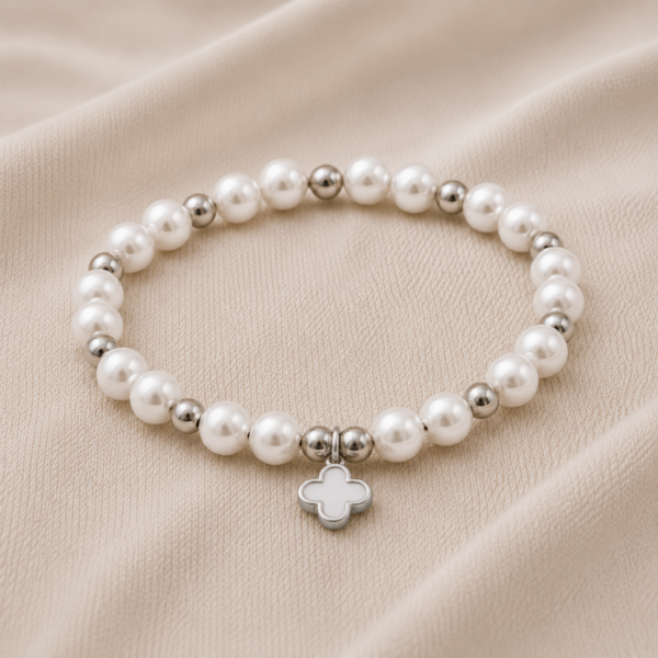 Kugelarmband Flora Perlen mit 925 Sterling Silber