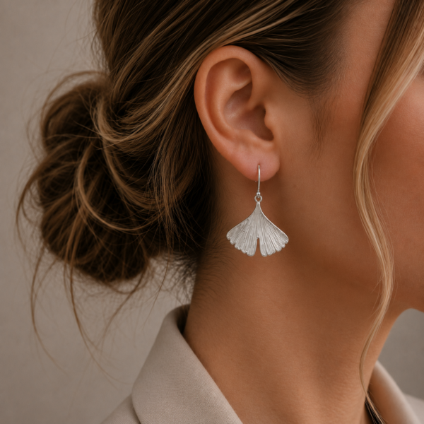 Ohrhänger "Ginkgo Ginco" aus 925 Sterling Silber