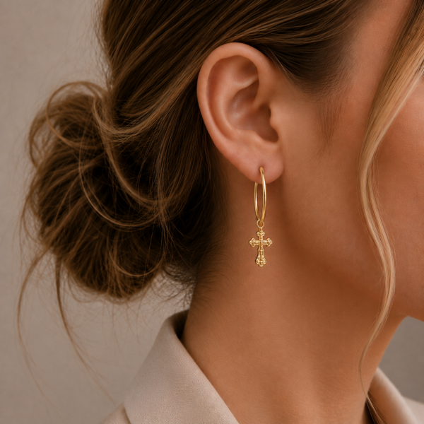 Ohrringe "Montreal" aus 925 Sterling Silber, goldplattiert