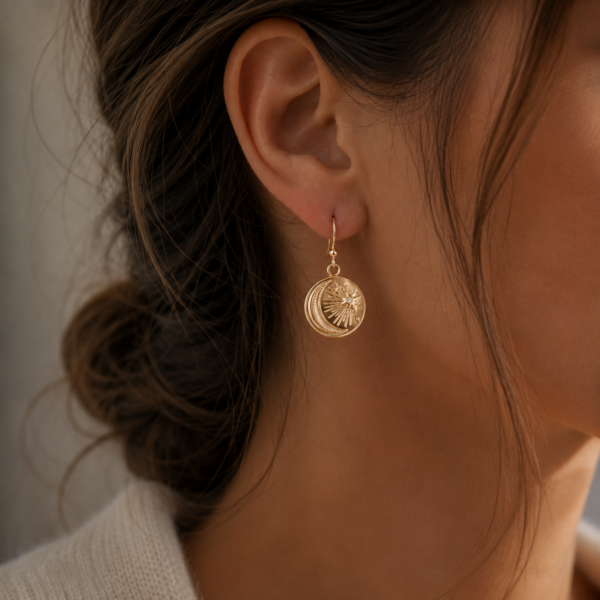 Ohrringe „Sky“ aus 925 Sterling Silber, goldplattiert