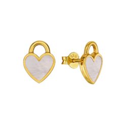 Ohrringe Hollywood Perlmutt 925 Sterling Silber goldplattiert