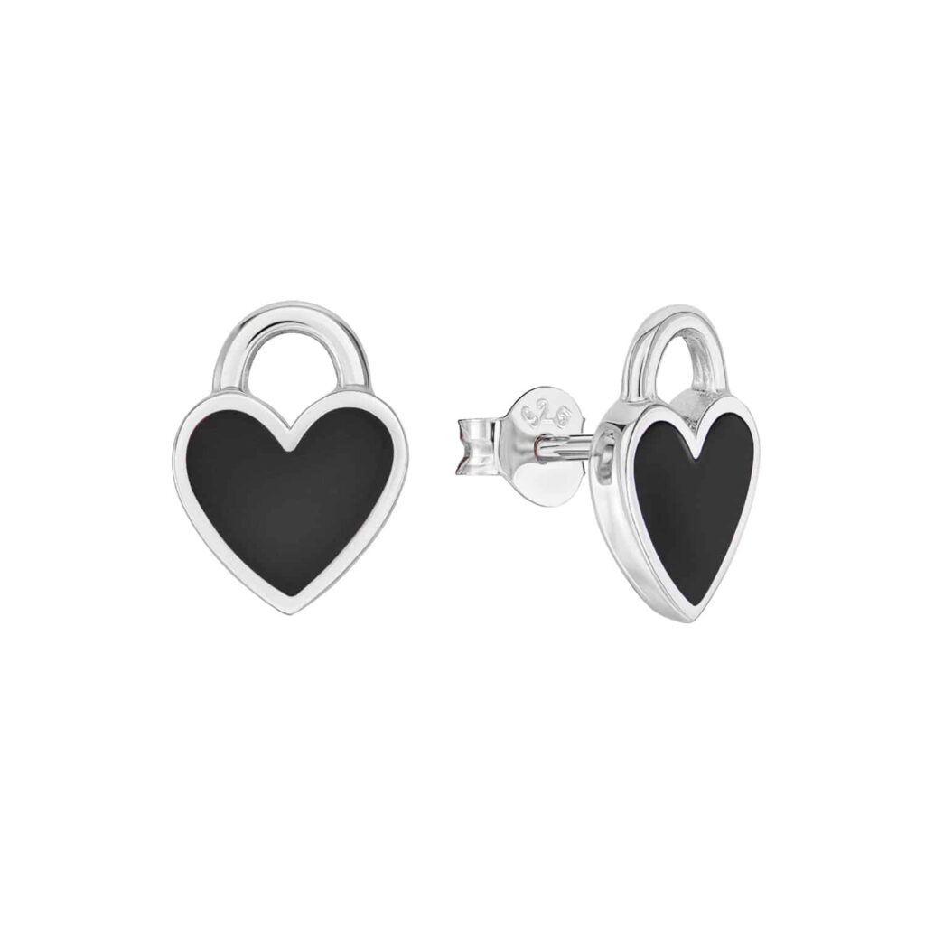 Ohrringe „Hollywood“ aus 925 Sterling Silber mit Onyx