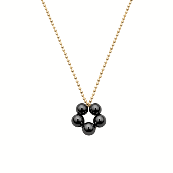 Kette "Fleur Cira" Edelstein mit 925 Sterling Silber, goldplattiert