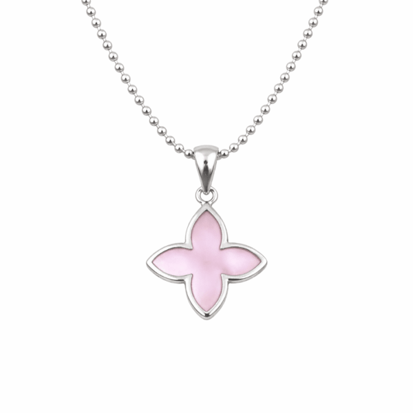 Kette "Coslada" aus 925 Sterling Silber mit rosa Perlmutt