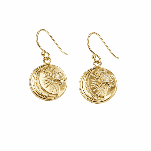 Ohrringe „Sky“ aus 925 Sterling Silber, goldplattiert
