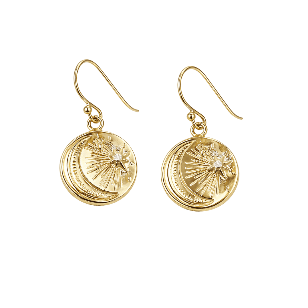 Ohrringe „Sky“ aus 925 Sterling Silber, goldplattiert