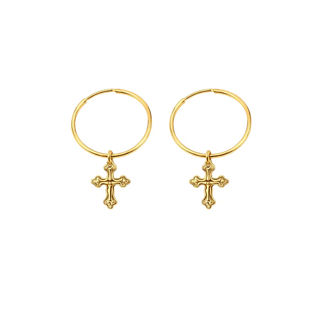 Ohrringe "Montreal" aus 925 Sterling Silber, goldplattiert