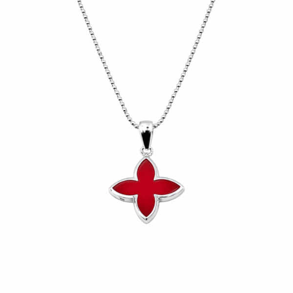 Kette "Coslada" aus 925 Sterling Silber mit Coral
