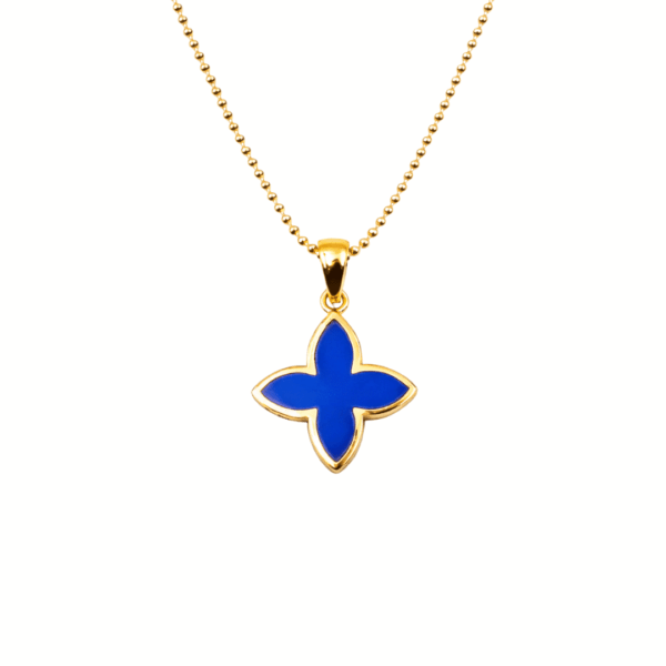 Kette "Coslada" aus 925 Sterling Silber, goldplattiert mit Lapis