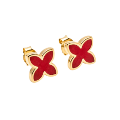 Ohrringe Ohrstecker Coslada Coral 925 goldplattiert
