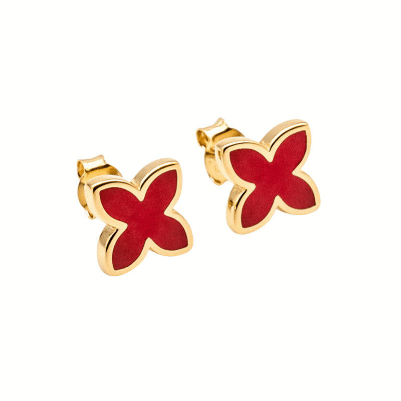 Ohrringe Ohrstecker Coslada Coral 925 goldplattiert