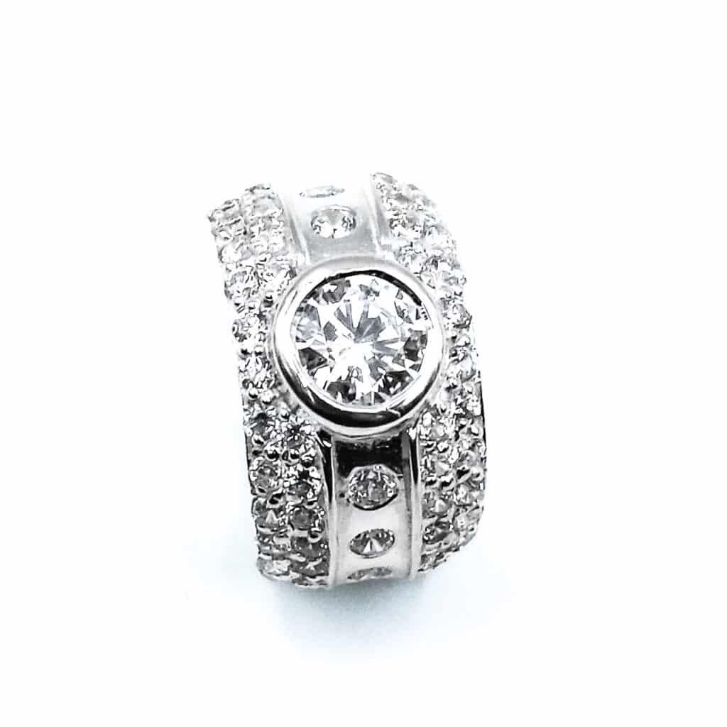 Ring „Emma“ aus 925er Sterling Silber mit weißem Zirkonia