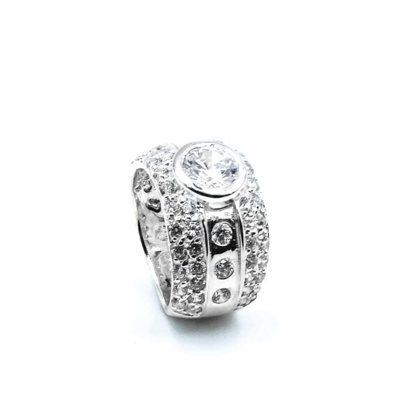 Alternative view of Ring „Emma“ aus 925er Sterling Silber mit weißem Zirkonia