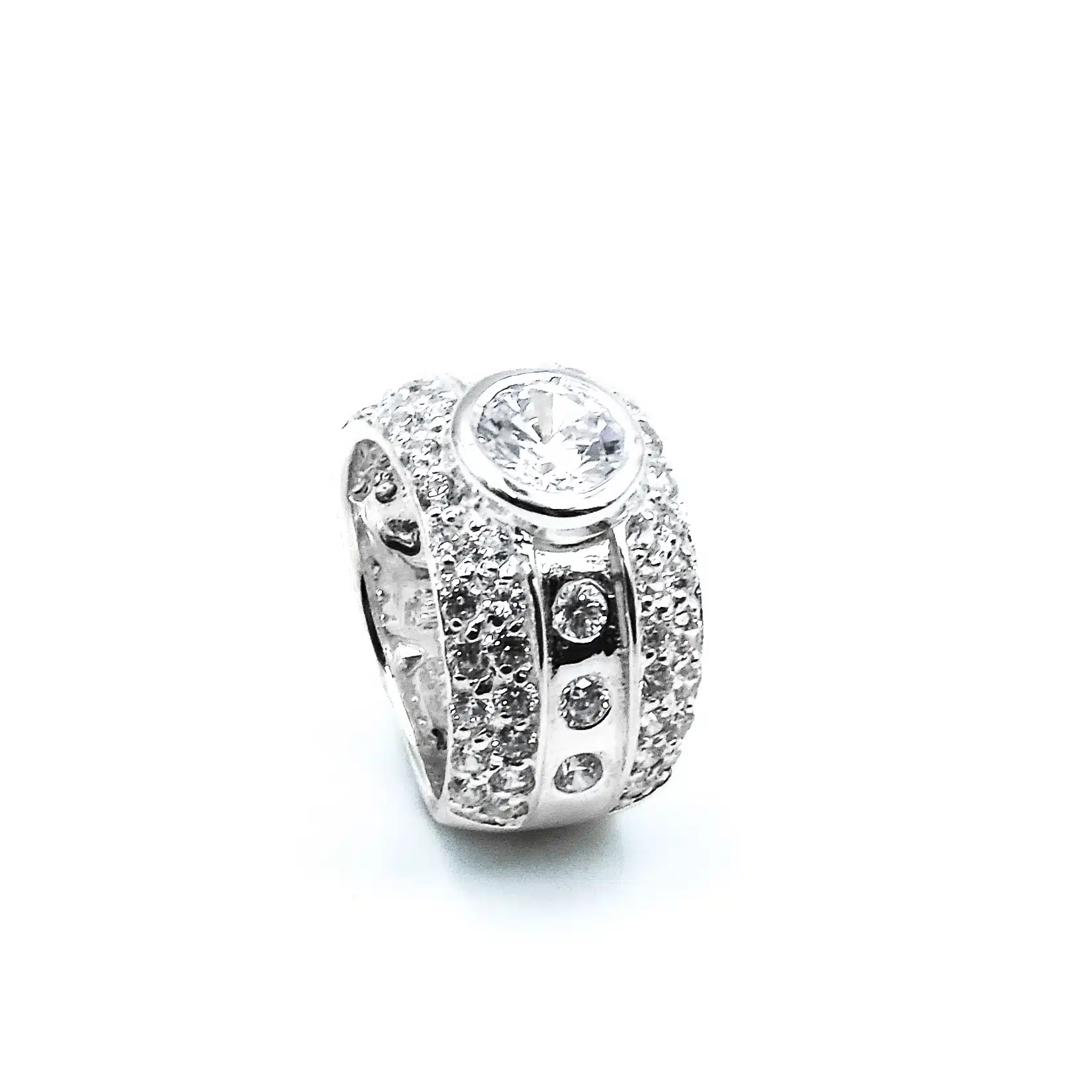 Alternative view of Ring „Emma“ aus 925er Sterling Silber mit weißem Zirkonia
