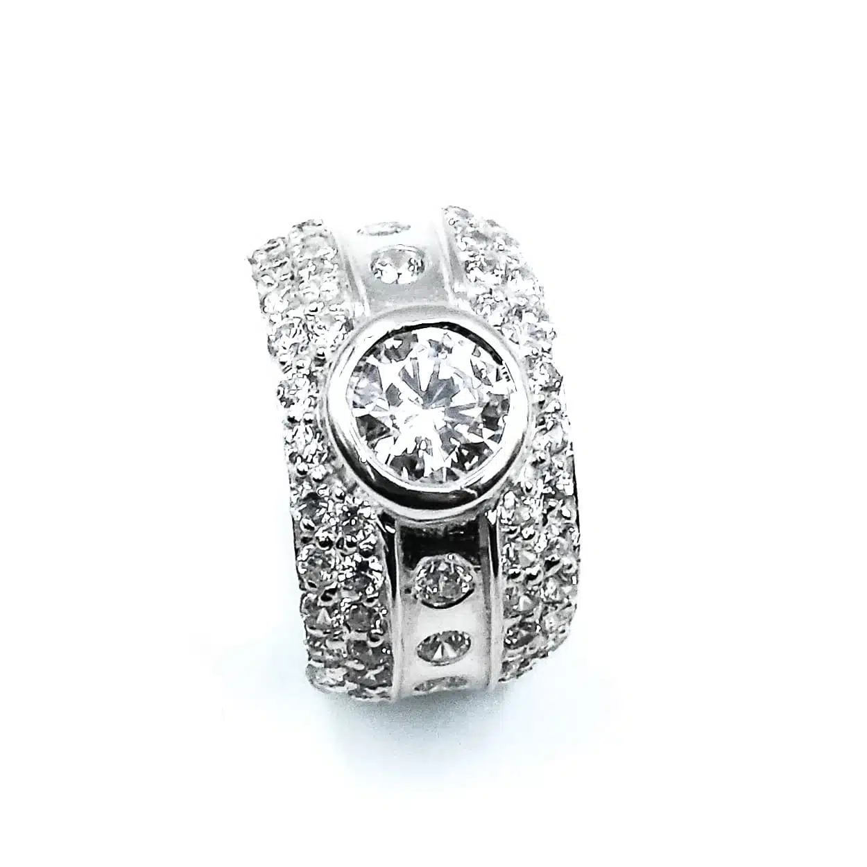 Ring „Emma“ aus 925er Sterling Silber mit weißem Zirkonia
