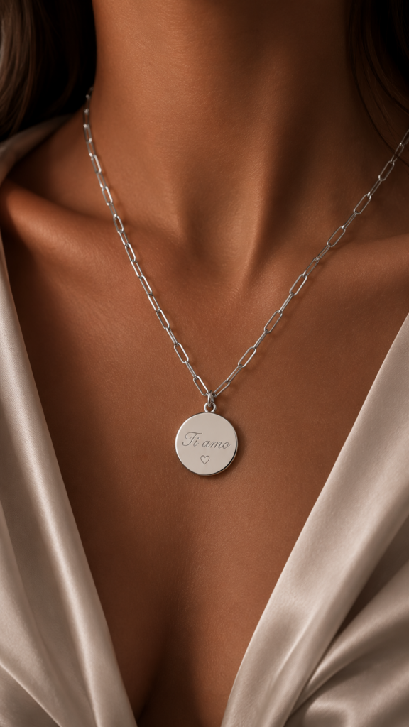 Kette „Veneziana“ aus 925er Sterling Silber mit Gravur