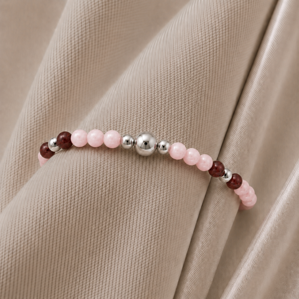 Kugelarmband "Antibes" Edelstein mit 925 Sterling Silber