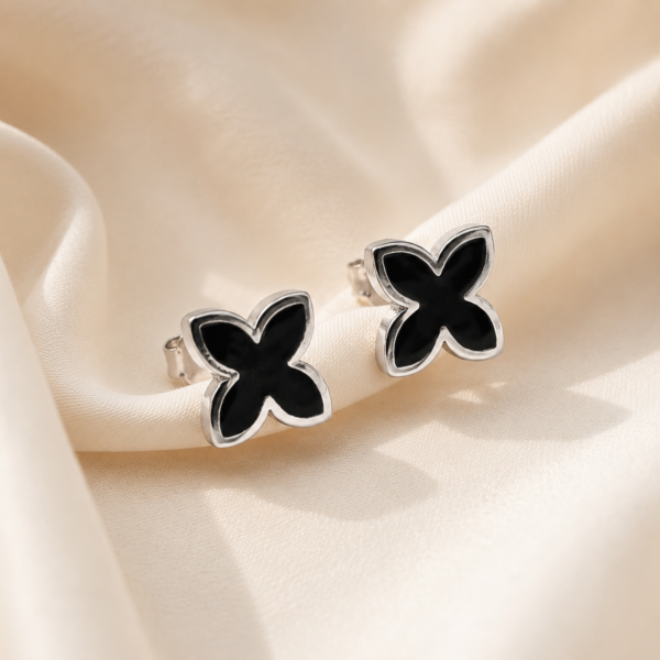 Ohrstecker "Coslada" aus 925 Sterling Silber mit Onyx