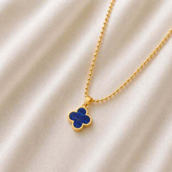 Kette „New York Mini“ mit Lapis aus 925er Sterling Silber, goldplattiert