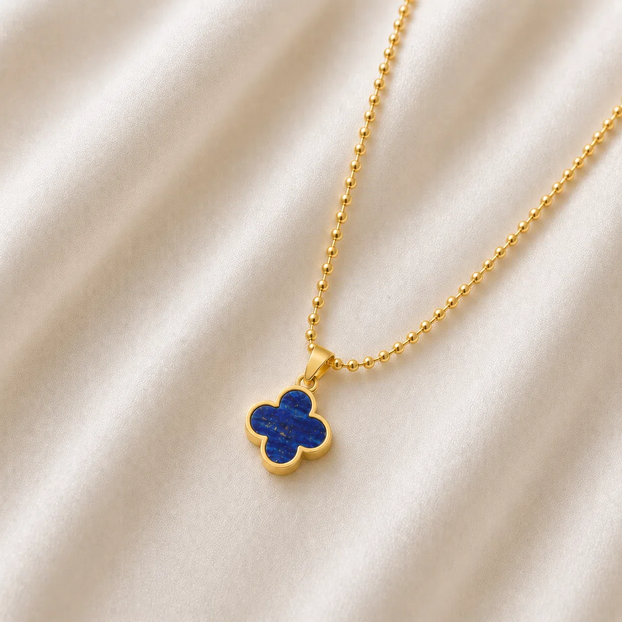 Kette „New York Mini“ mit Lapis aus 925er Sterling Silber, goldplattiert