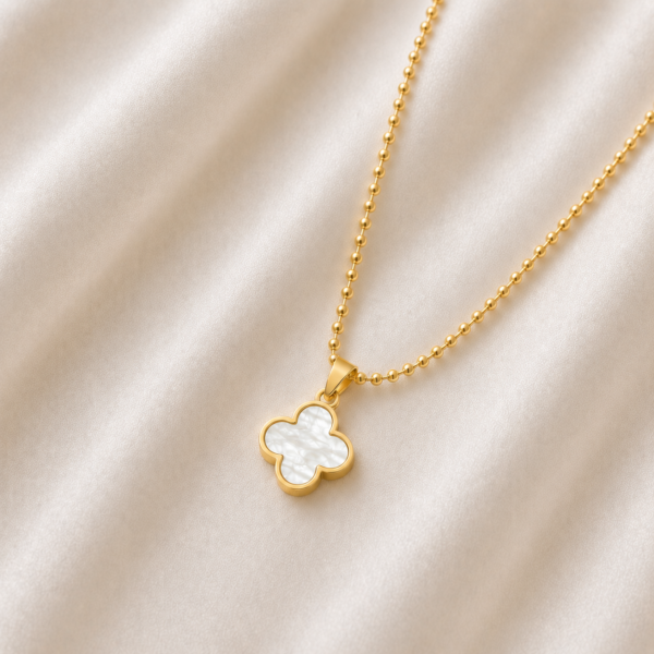 Kette „New York Mini“ mit Perlmutt aus 925er Sterling Silber, goldplattiert