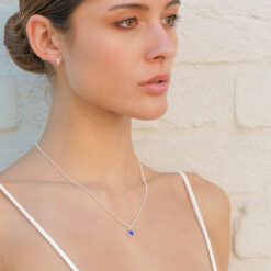 Alternative view of Kette Kleeblatt New York Mini Lapis 925 Sterling Silber