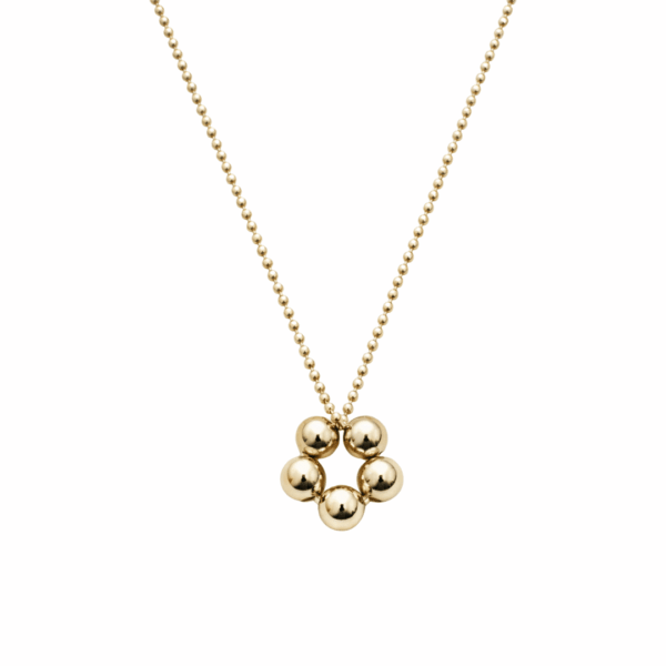 Kette „Fleur Layla“ aus 925 Sterling Silber, goldplattiert