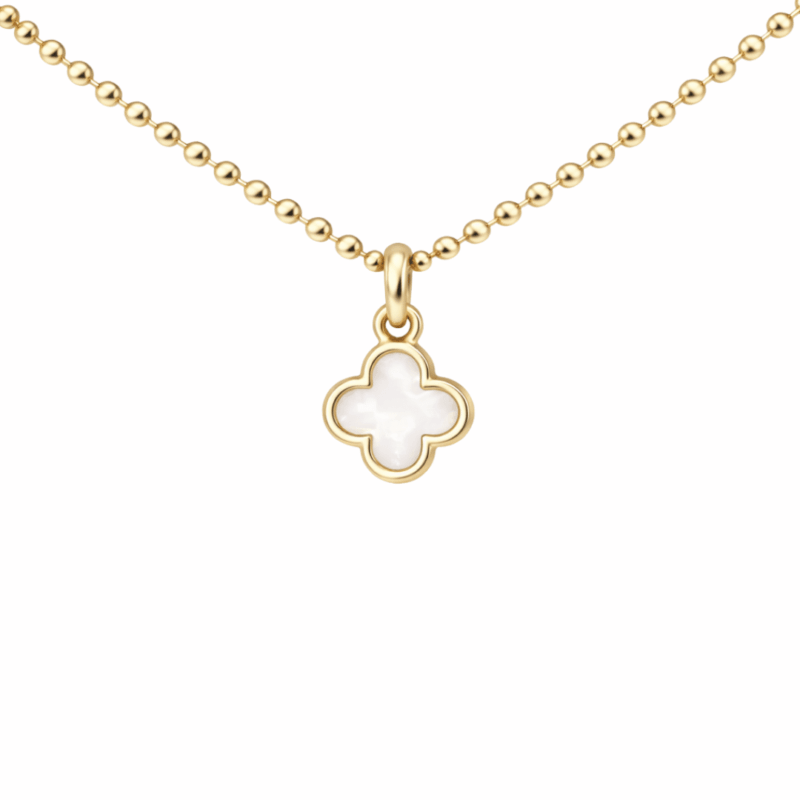 Kette „New York Mini“ mit Perlmutt aus 925er Sterling Silber, goldplattiert