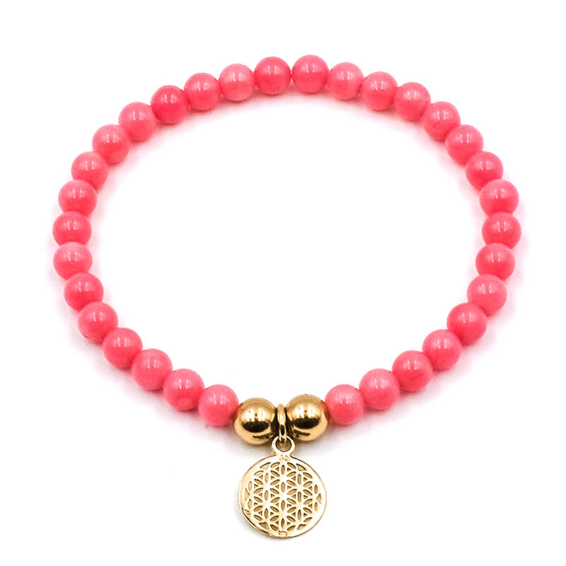 Kugelarmband "Salta" Edelstein mit 925, goldplattiert