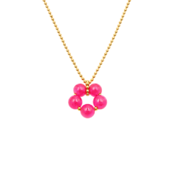 Kette Fleur Manaus Edelstein mit 925 Sterling Silber goldplattiert