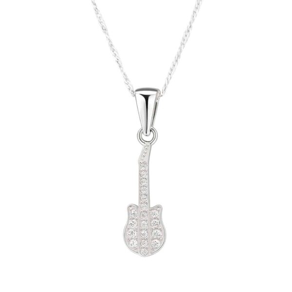 KIDS Kette "Gitarre" 925 Sterling Silber mit Zirkonia