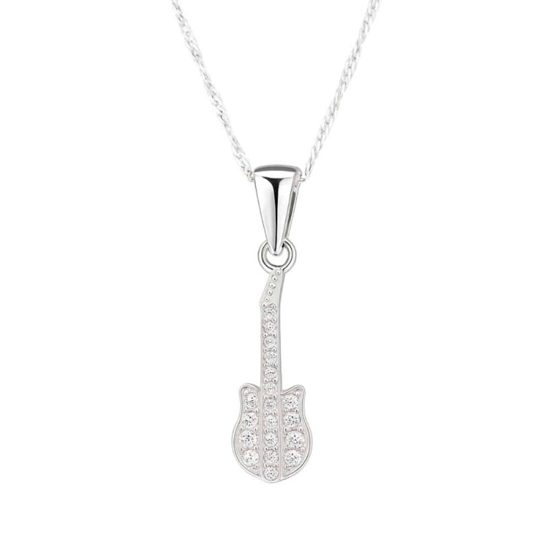 KIDS Kette "Gitarre" 925 Sterling Silber mit Zirkonia
