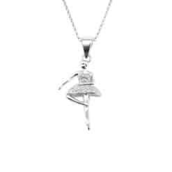 KIDS Kette Ballerina 925 Sterling Silber Zirkonia