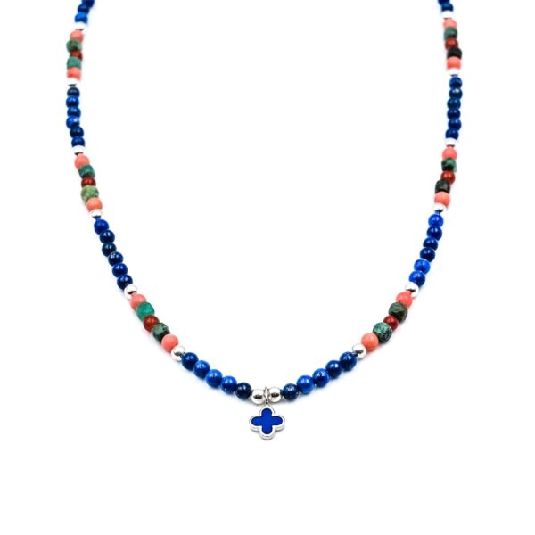 St. Tropez Kugelkette Edelstein mit 925 Sterling Silber