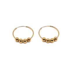 Kugelohrringe Molly Creolen 925 Sterling Silber goldplattiert