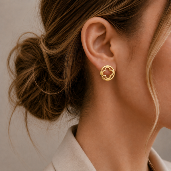 Ohrringe "Bilbano" aus 925 Sterling Silber, goldplattiert