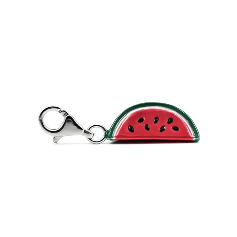 Charm „Wassermelone“ bunt aus 925 Sterling Silber