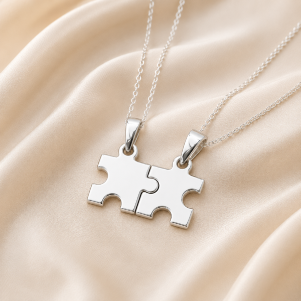 KIDS 2 Puzzle-Partnerketten aus 925 Sterling Silber (2er Set)