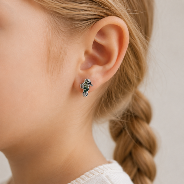 Alternative view of KIDS Ohrringe "Seepferd" 925 Sterling Silber