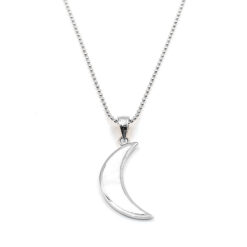 Kette Halbmond Luna Perlmutt 925 Sterling Silber