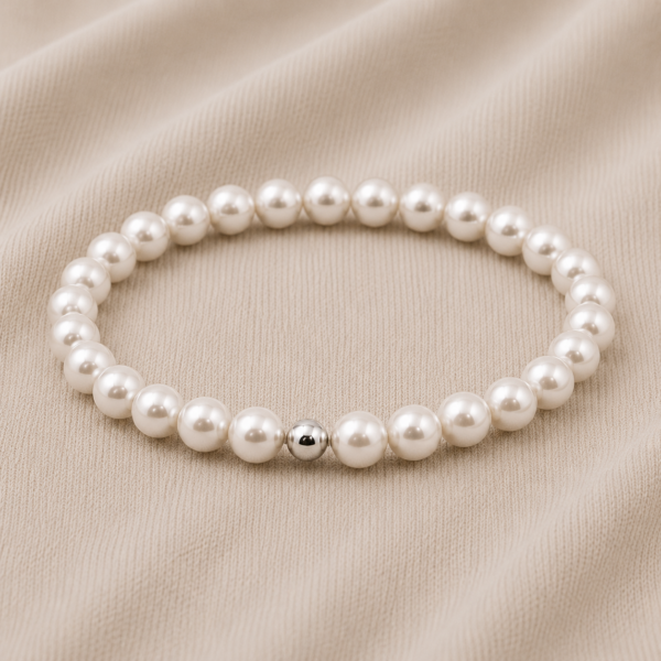 Perlenarmband "Minea" aus 925 Sterling Silber
