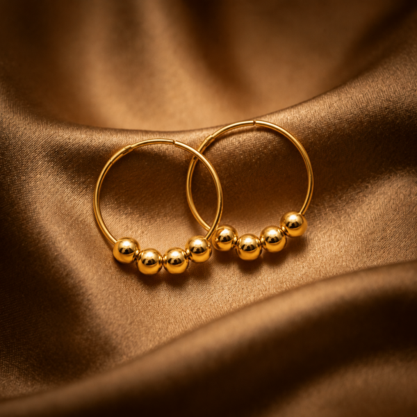 Kugelohrringe "Molly" aus 925 Sterling Silber, goldplattiert