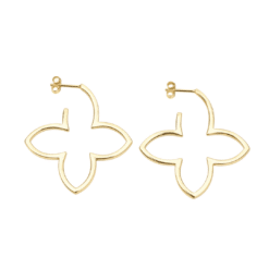 Alternative view of Ohrringe Halbcreole Coslada 925 Sterling Silber goldplattiert